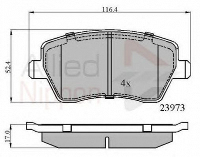 COMLINE adb0984 -  Комплект тормозных колодок, дисковый тормоз