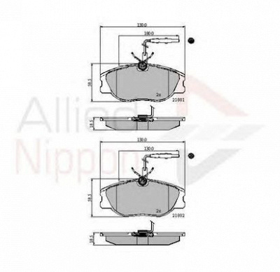 COMLINE adb11001 -  Комплект тормозных колодок, дисковый тормоз