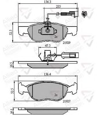 COMLINE adb11016 -  Комплект тормозных колодок, дисковый тормоз