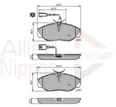 COMLINE adb11031 -  Комплект тормозных колодок, дисковый тормоз