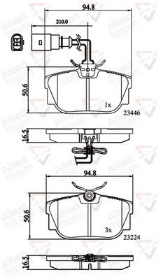 COMLINE adb11151 -  Комплект тормозных колодок, дисковый тормоз