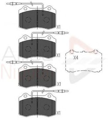COMLINE adb11227 -  Комплект тормозных колодок, дисковый тормоз