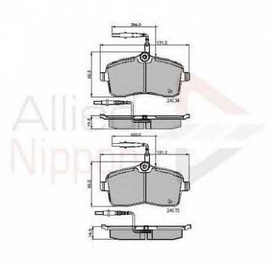 COMLINE adb11250 -  Комплект тормозных колодок, дисковый тормоз