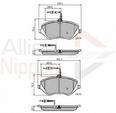 COMLINE adb11251 -  Комплект тормозных колодок, дисковый тормоз