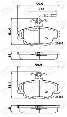 COMLINE adb1133 -  Комплект тормозных колодок, дисковый тормоз
