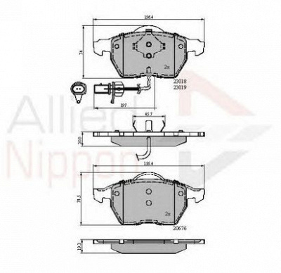 COMLINE adb11542 -  Комплект тормозных колодок, дисковый тормоз