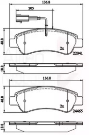 COMLINE adb11604 -  Комплект тормозных колодок, дисковый тормоз