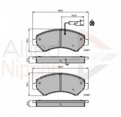 COMLINE adb11623 -  Комплект тормозных колодок, дисковый тормоз