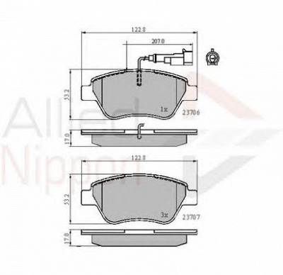 COMLINE adb11702 -  Комплект тормозных колодок, дисковый тормоз