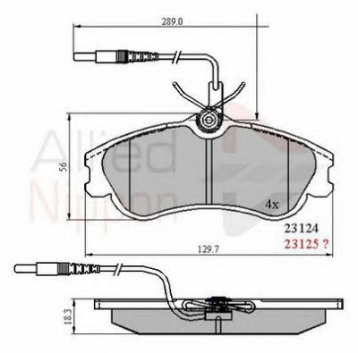 COMLINE adb1174 -  Комплект тормозных колодок, дисковый тормоз