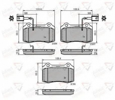 COMLINE adb11758 -  Комплект тормозных колодок, дисковый тормоз