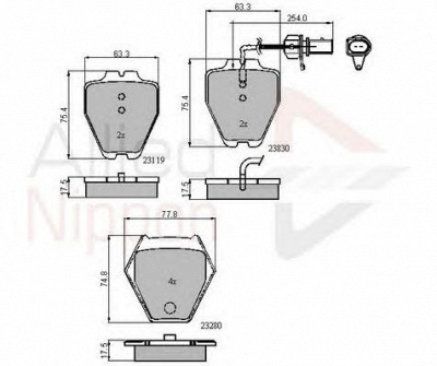COMLINE adb11771 -  Комплект тормозных колодок, дисковый тормоз
