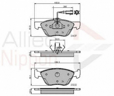 COMLINE adb11772 -  Комплект тормозных колодок, дисковый тормоз