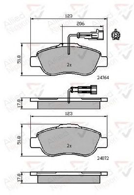 COMLINE adb11785 -  Комплект тормозных колодок, дисковый тормоз