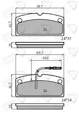 COMLINE adb11796 -  Комплект тормозных колодок, дисковый тормоз