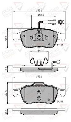 COMLINE adb12028 -  Комплект тормозных колодок, дисковый тормоз