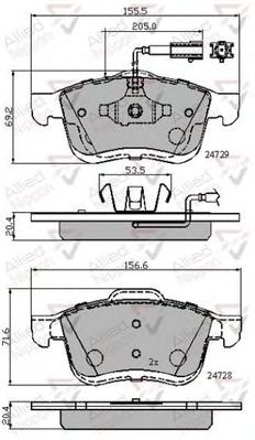 COMLINE adb12032 -  Комплект тормозных колодок, дисковый тормоз
