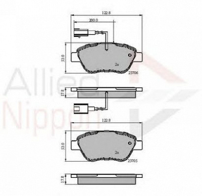 COMLINE adb12047 -  Комплект тормозных колодок, дисковый тормоз