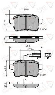 COMLINE adb12103 -  Комплект тормозных колодок, дисковый тормоз