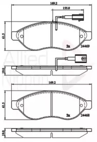 COMLINE adb12227 -  Комплект тормозных колодок, дисковый тормоз