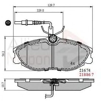 COMLINE adb1340 -  Комплект тормозных колодок, дисковый тормоз