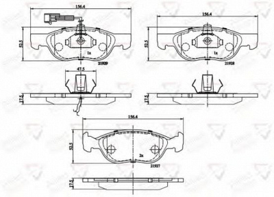 COMLINE adb1477 -  Комплект тормозных колодок, дисковый тормоз