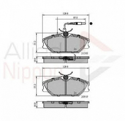 COMLINE adb1526 -  Комплект тормозных колодок, дисковый тормоз