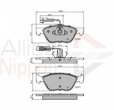 COMLINE adb1897 -  Комплект тормозных колодок, дисковый тормоз
