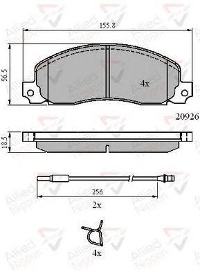 COMLINE adb21048 -  Комплект тормозных колодок, дисковый тормоз