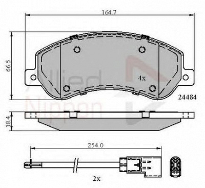 COMLINE adb21512 -  Комплект тормозных колодок, дисковый тормоз