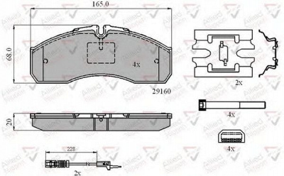 COMLINE adb21735 -  Комплект тормозных колодок, дисковый тормоз