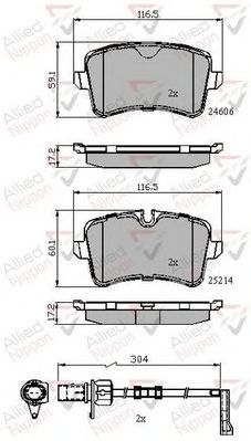 COMLINE adb22121 -  Комплект тормозных колодок, дисковый тормоз