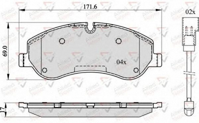 COMLINE adb22142 -  Комплект тормозных колодок, дисковый тормоз