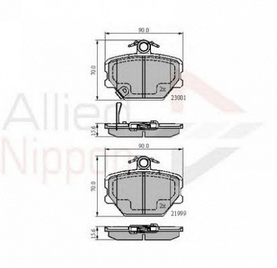 COMLINE adb31019 -  Комплект тормозных колодок, дисковый тормоз