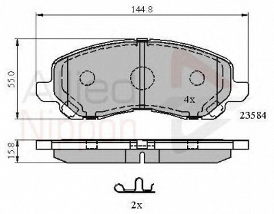 COMLINE adb31256 -  Комплект тормозных колодок, дисковый тормоз