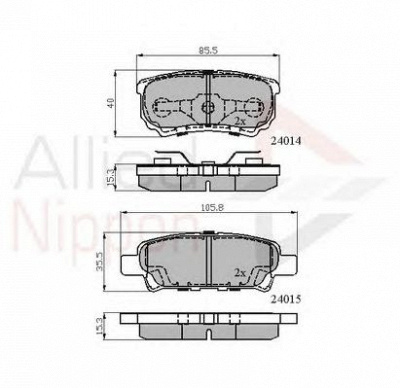 COMLINE adb31290 -  Комплект тормозных колодок, дисковый тормоз