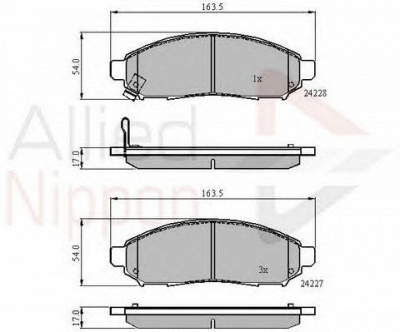 COMLINE adb31520 -  Комплект тормозных колодок, дисковый тормоз