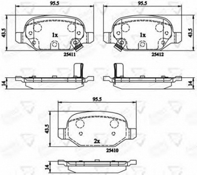 COMLINE adb31559 -  Комплект тормозных колодок, дисковый тормоз