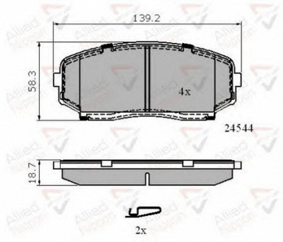 COMLINE adb31724 -  Комплект тормозных колодок, дисковый тормоз