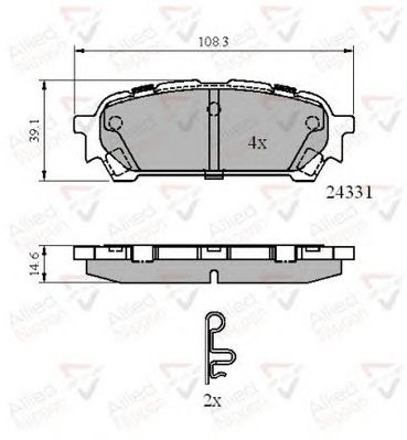 COMLINE adb31775 -  Комплект тормозных колодок, дисковый тормоз
