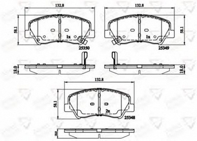 COMLINE adb32040 -  Комплект тормозных колодок, дисковый тормоз