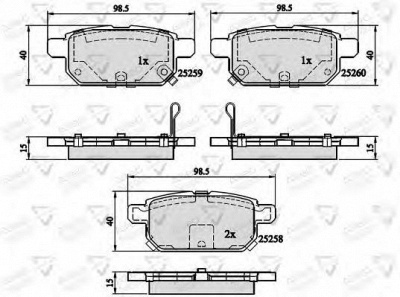 COMLINE adb32128 -  Комплект тормозных колодок, дисковый тормоз