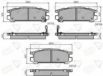 COMLINE adb3218 -  Комплект тормозных колодок, дисковый тормоз