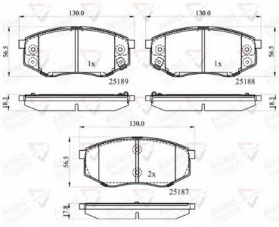COMLINE adb32194 -  Комплект тормозных колодок, дисковый тормоз