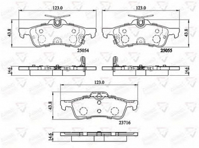 COMLINE adb32204 -  Комплект тормозных колодок, дисковый тормоз