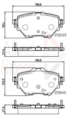 COMLINE adb32234 -  Комплект тормозных колодок, дисковый тормоз