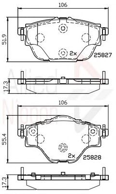 COMLINE adb32235 -  Комплект тормозных колодок, дисковый тормоз