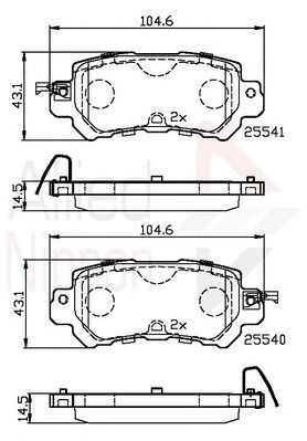 COMLINE adb32241 -  Комплект тормозных колодок, дисковый тормоз