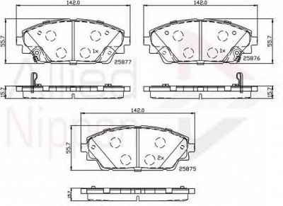COMLINE adb32242 -  Комплект тормозных колодок, дисковый тормоз