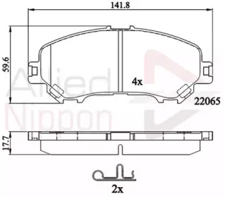 COMLINE adb32278 -  Комплект тормозных колодок, дисковый тормоз